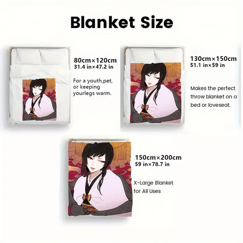 Shutara Shimachi 2D Flat Pattern Flannel Blanket High quality All Seasons Warmth and Comfort Perfect for Christmas Gifts.DMT0925251