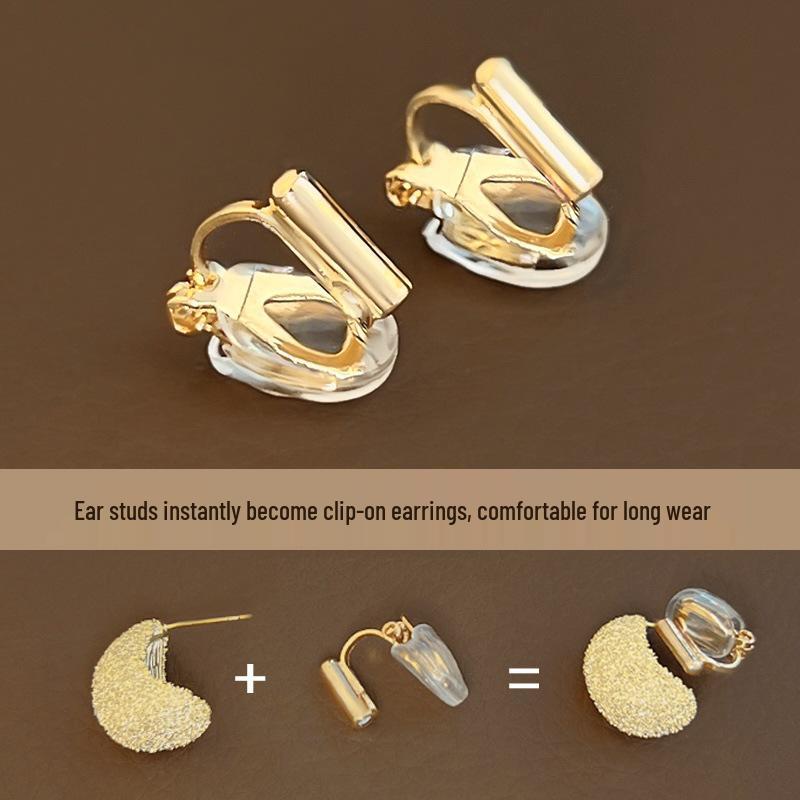Adjustable Geometric Ear Clip Converters for Women - No Piercing Required