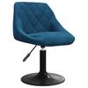 Vidaxl Dining Chair, Blue, Upholstered In Velvet