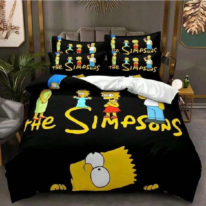 Pattern Simpsons The Digital Print Duvet Cover Pillowcase Set Bedding Bedroom