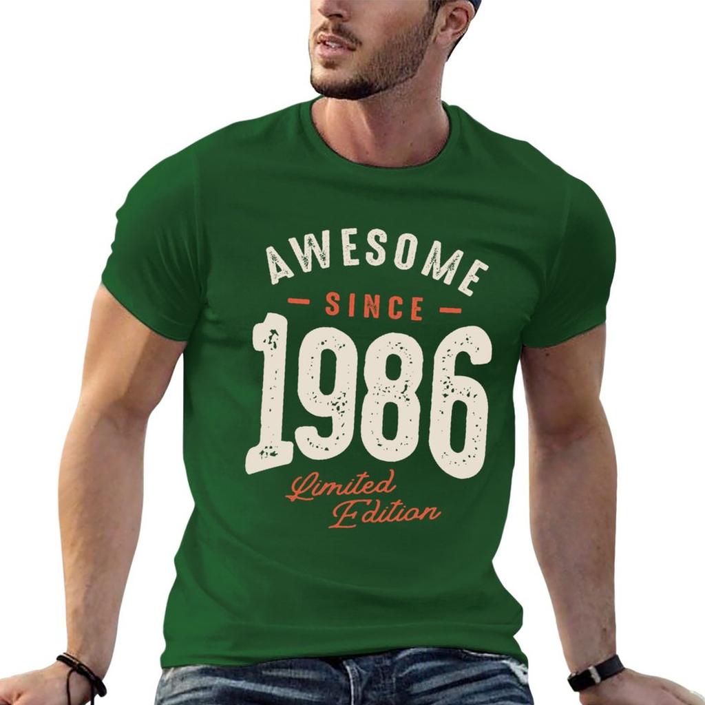 Neu Super Seit 1986 - 36. Geburtstag Retro Klassisches T-Shirt koreanische Mode neue Ausgabe T-Shirt übergroße T-Shirts für Männer