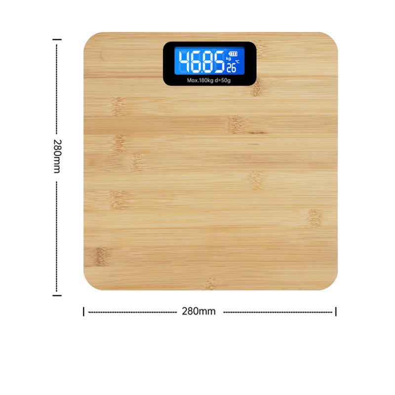 Bilancia Pesapersone Legno Antigoccia Domestica Precisa Smart Bilancia Grasso Corporeo Elettronica Bilancia Pesapersone Digitale a LED da Bagno