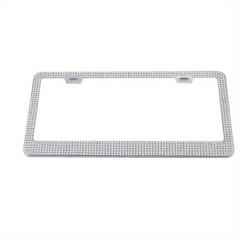 

1шт рамка номерного знака автомобиля блестящая хрустальная рамка номерного знака американский номерной знак рамка номерного знака из нержавеющей стали автомобильные аксессуары белый