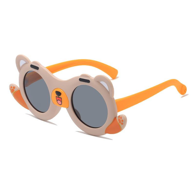 New Children Little Bear Round Form Sunglasses Girl Brand Designer Fashion Sun Glasses Cute Baby Outdoor Sunshade Eyewear Uv400
