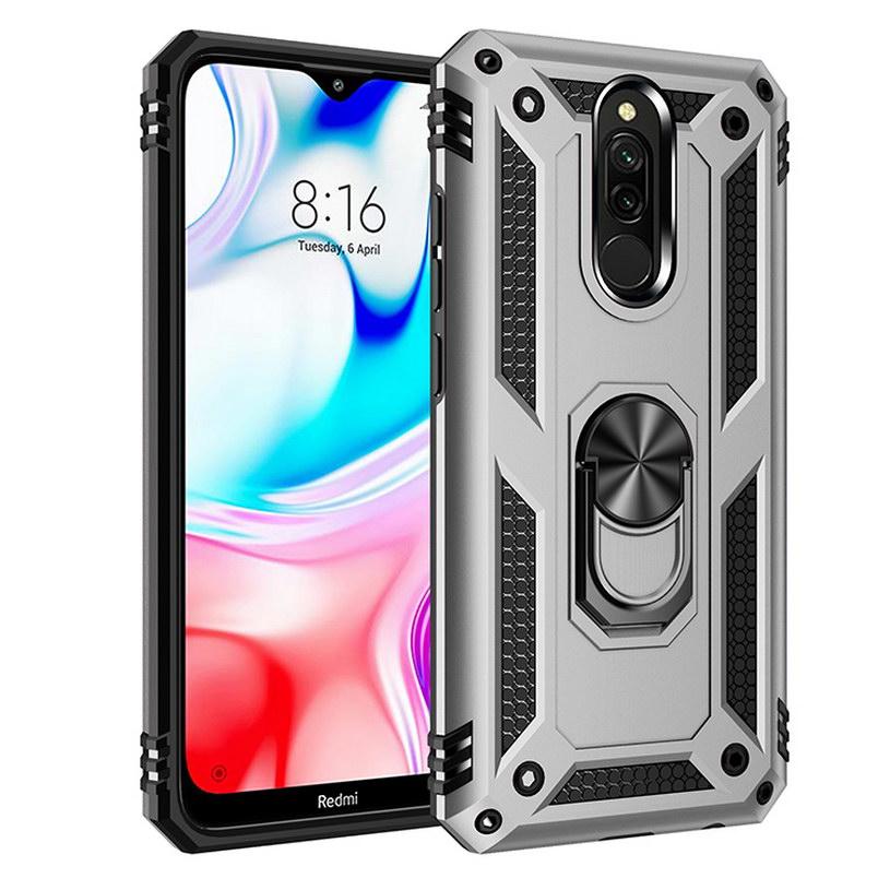 Armor Shockproof Case For Xiaomi Redmi 8 case Silicone Bumper Hybrid Case For xiaomi redmi 8A redmi8 Metal Ring Cover