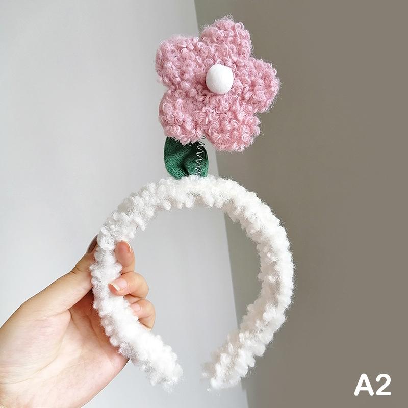 

Повязка для волос Маленький красный цветок Головные уборы Плюшевая лента для волос Умывание Аксессуары для лица Забавные