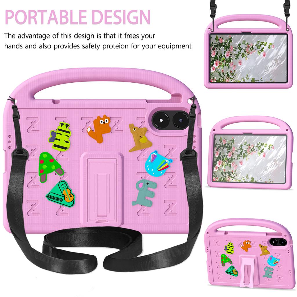 Tablet Case For Xiaomi Redmi Pad Pro/Pad Pro 5G/Poco Pad 5G/4G Kickstand Case Cartoon Design Anti-Drop EVA+PC Tablet Cover with Strap for Kids
