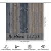 DIY custom personalized wood grain shower curtain with name decorations for bathroom home decor 20XX series