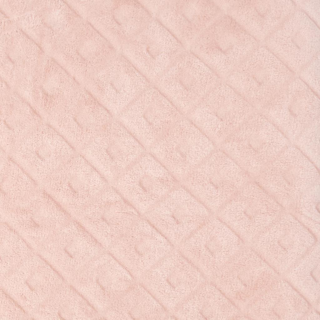 Les Trésors De Lily [A3513] – Rosa Samtdecke „Scarlett“. (geprägt) - 140 x 200 cm