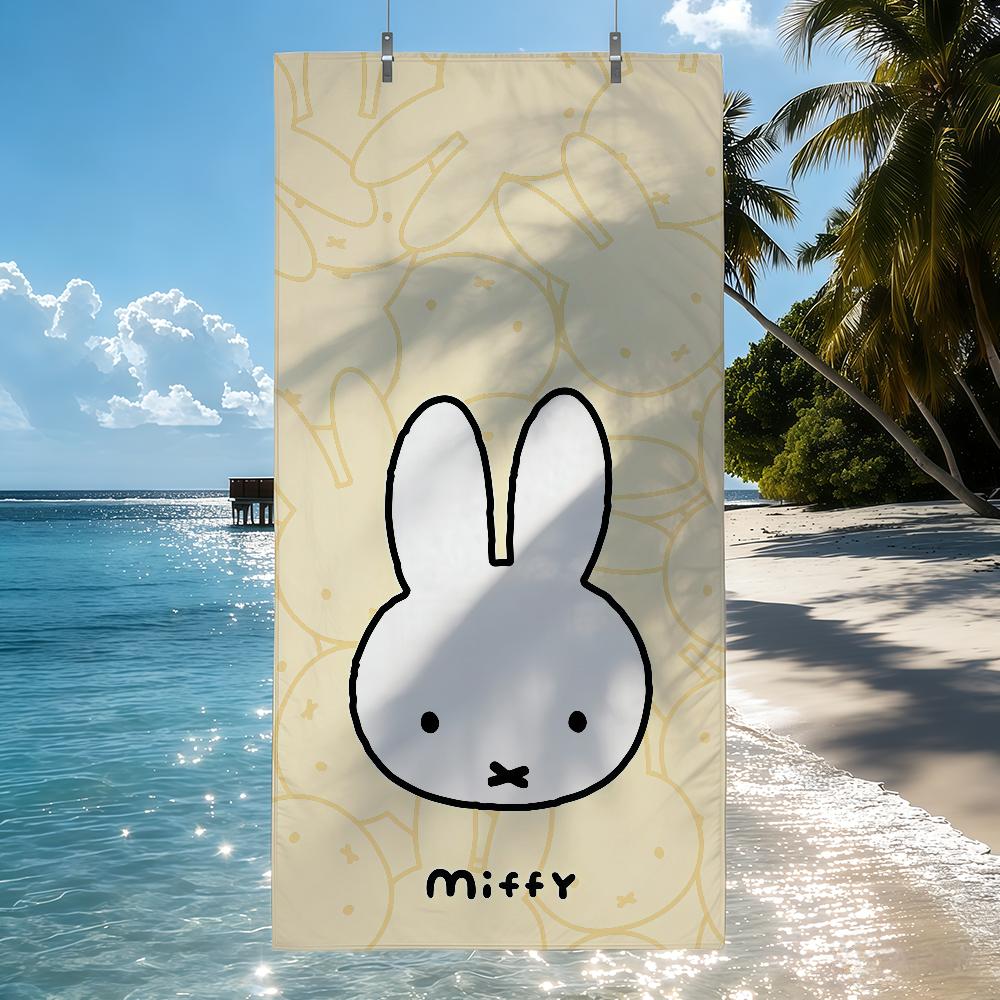 Cartoon Miffy Towel Quick Drying Beach Towels Are Suitable For Swimming Pools Camping Yoga And The Gym
