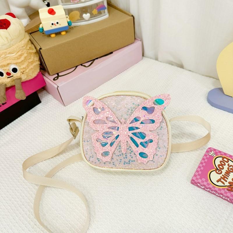 Lightweight Pu Toddler Backpack Charming Sequin Cartoon Bear Bag For Children