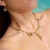 Stainless Steel Faux Pearls Bowknot Pendant Necklace Comfortable Wear Adjustable Chain For Personalised Styling