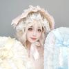 Elegant Straw Sun Hat For Women Garden Party Traditional Lace Bowknot Bonnet Hat for Theme Party Costume Accessories