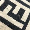 FENDI Zucca pattern Reversible Stole/Shawl Scarf wool Black/Beige