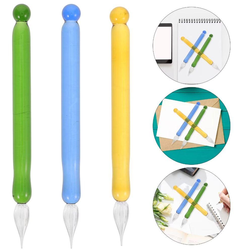 Calligraphy Dipping Pen Transparent Glass Fountain Pen Back To School Glass Dip Pen  Art Painting