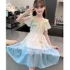 Girls' Fashionable Ombre Dress: Summer Princess Dress for Kids