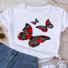 Casual Clothing Butterfly 90s Style New Summer Graphic T Shirt Short Sleeve Women Print Fashion Clothes Tee T-Shirt Female Top