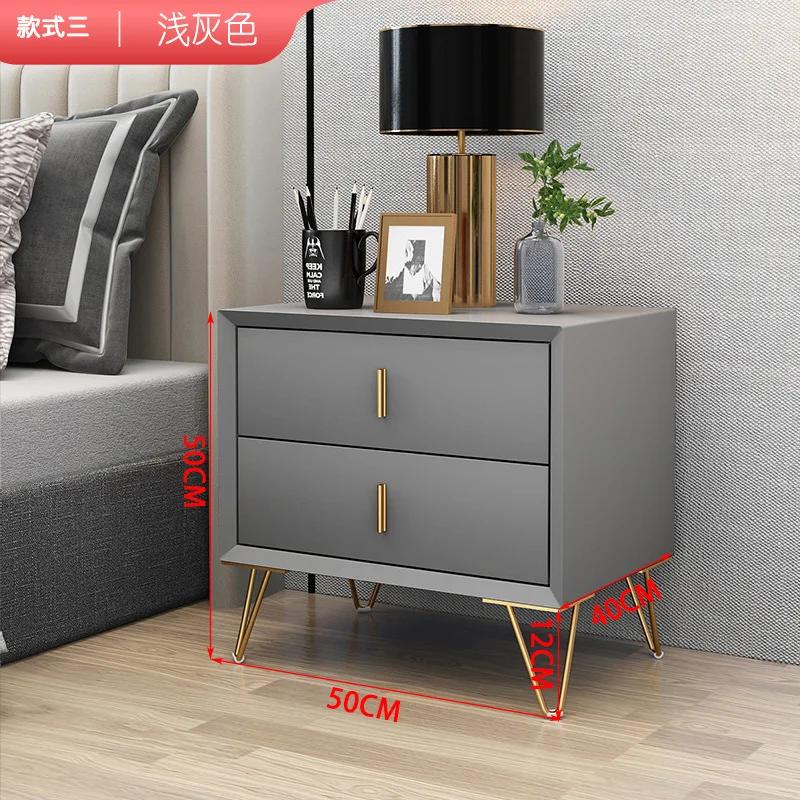 Light Luxury Italian Wooden Nightstand - Modern Drawer Chest for Bedroom Storage