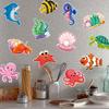 Kid Party Birthday Ocean Theme Wall Stickers With Starfish Turtles Sharks Design