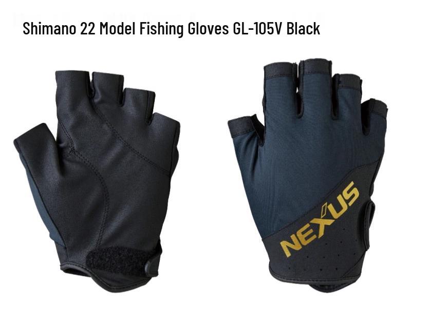 Shimano Quick-Dry Non-Slip Rock Fishing Gloves, GL-104V/105V, Water-Absorbing Elastic Lure Gloves