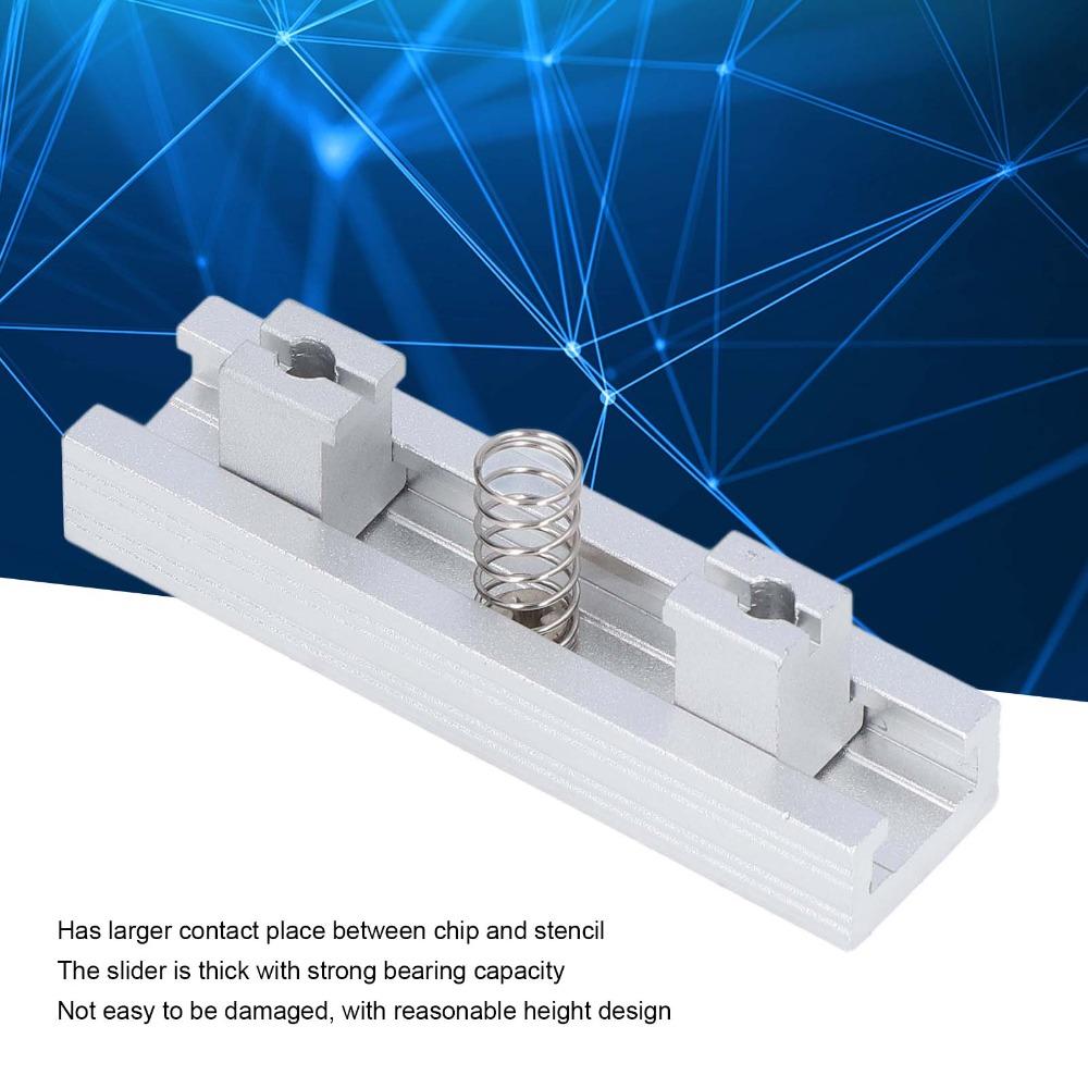 Silver BGA Reballing Station For Small Steel Mesh Universal Template Jig Directly Heated Stencil Holder Aluminum Alloy