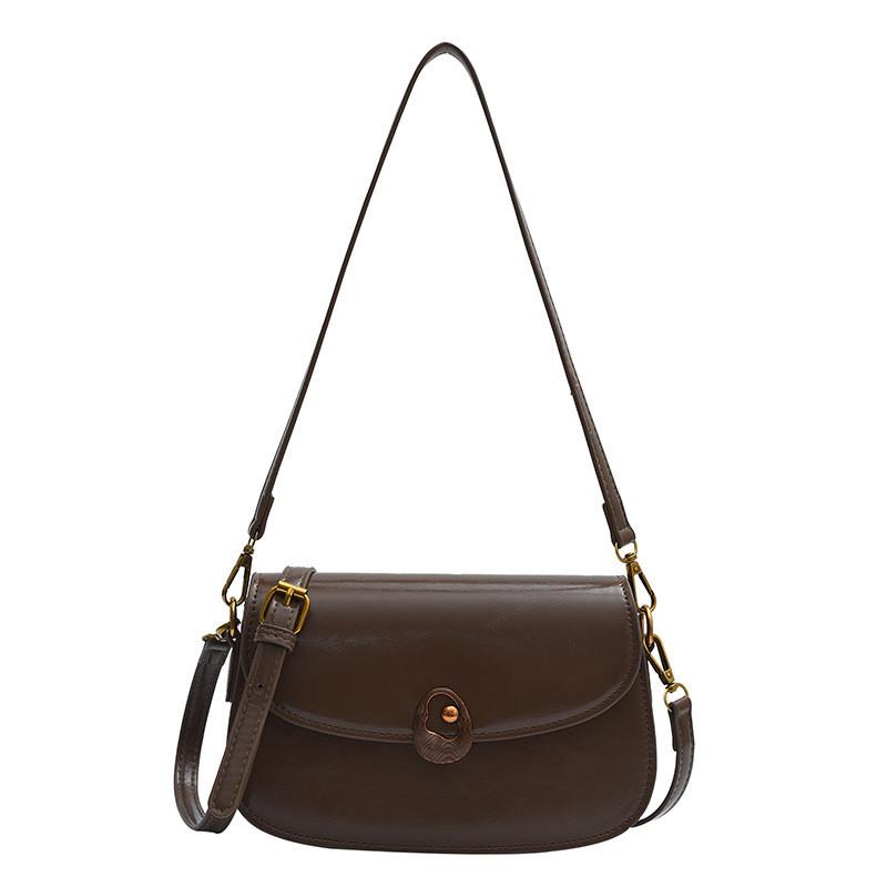 IELGY Texture Ladies Messenger Bag Temperament Underarm Bag Fashionable All-Match Simple Shoul