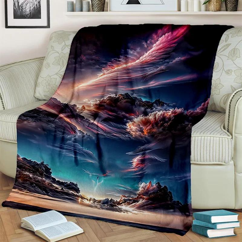 Dream Natural Tornado Cloud Twister Blanket,Soft Throw Blanket for Home Bedroom Bed Sofa Picnic Travel Office Cover Blanket Kids