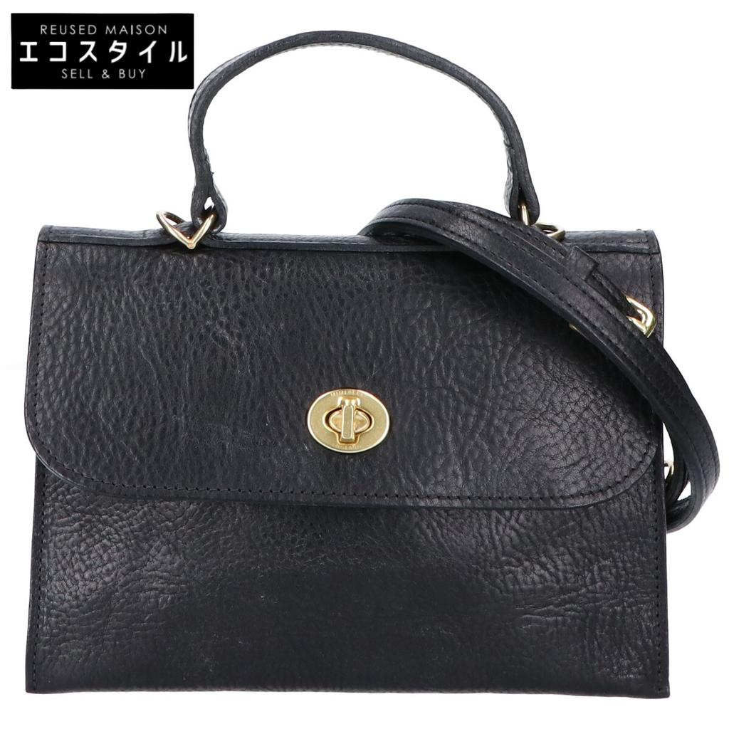 MIMI BERRY [Excellent Condition] Mini Hebe Turn Lock 2-Way Shoulder bag blackUsed