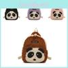 Adorable Plush Cartoon Panda Mini Backpack For Kids With Breathable Design And Fun Colors
