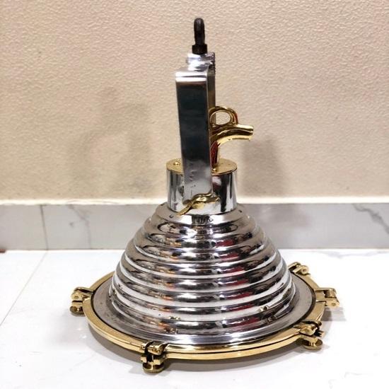 Lot of 2 Pcs Solid Aluminium  Brass Nautical Stylist Hanging Cargo Pendant Light Fixture 50.8 Cm