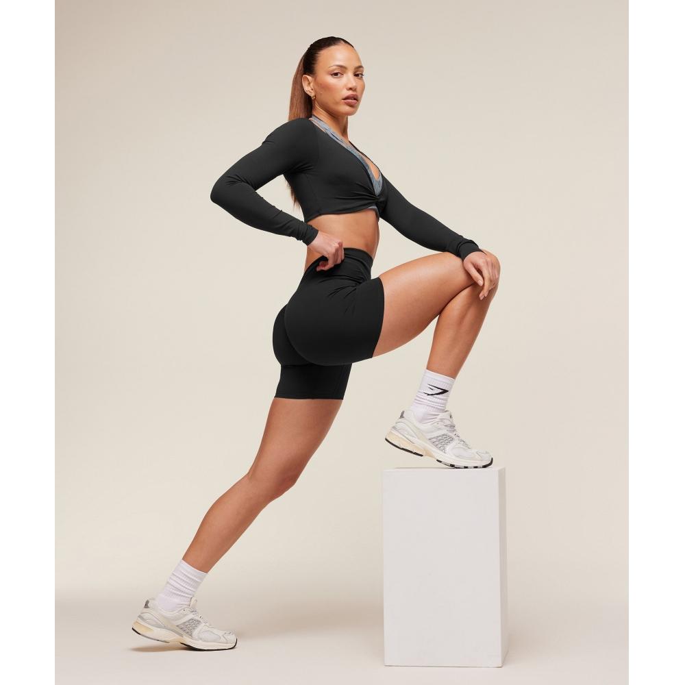 Gymshark Lifting Dipped Waistband Short Black B4b8x Bb2j