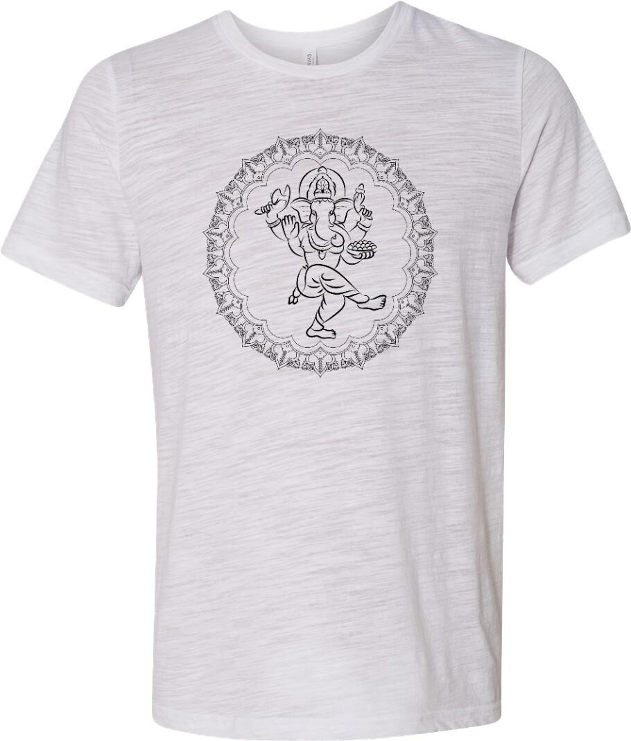 Yoga T-shirt Circle Ganesha Black Print Burnout Tee S разноцветный