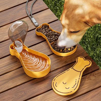 Garrafa de água portátil para animais de estimação: Tigela e Comedouro Externos para Cães e Gatos.