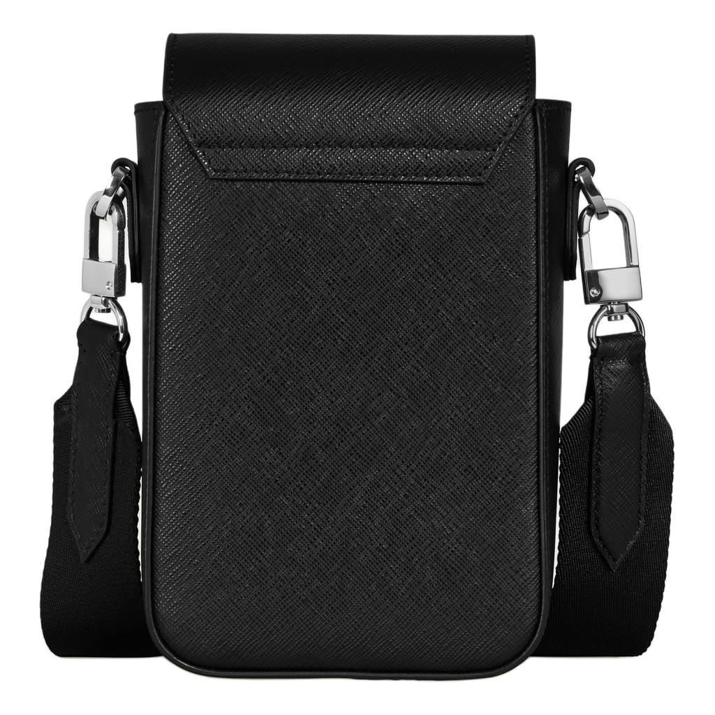 Montblanc Sartorial Detachable Adjustable Shoulder Strap Hexagonal White Star Logo Calfskin Messenger Bag Men messenger bag Black MB198857