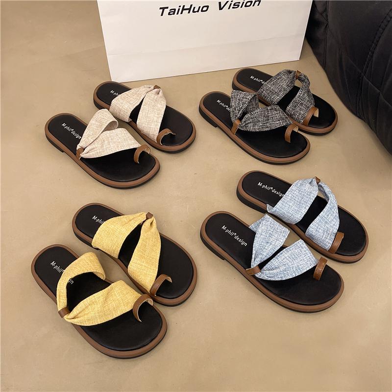 Gladiator Summer Beach Vacation Flip Flop Casaul Women Clip Toe Slippers Ladies Comfort Street Style Slides