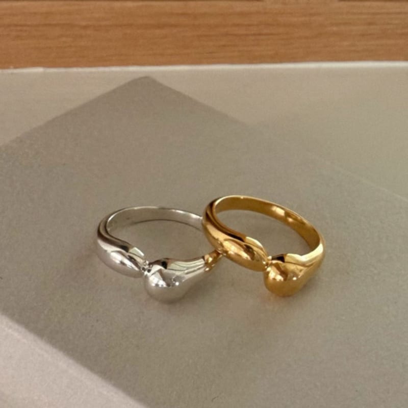 youngglow silver925 two ball ring (2color)