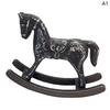 Artigianato in Legno Cavallo a Dondolo Statua Arte dell'Equilibrio Statuette Decorazioni per la Casa Giocattoli per Bambini Cavallino Intagliato a Mano Regali Decorazioni per Ufficio Casa