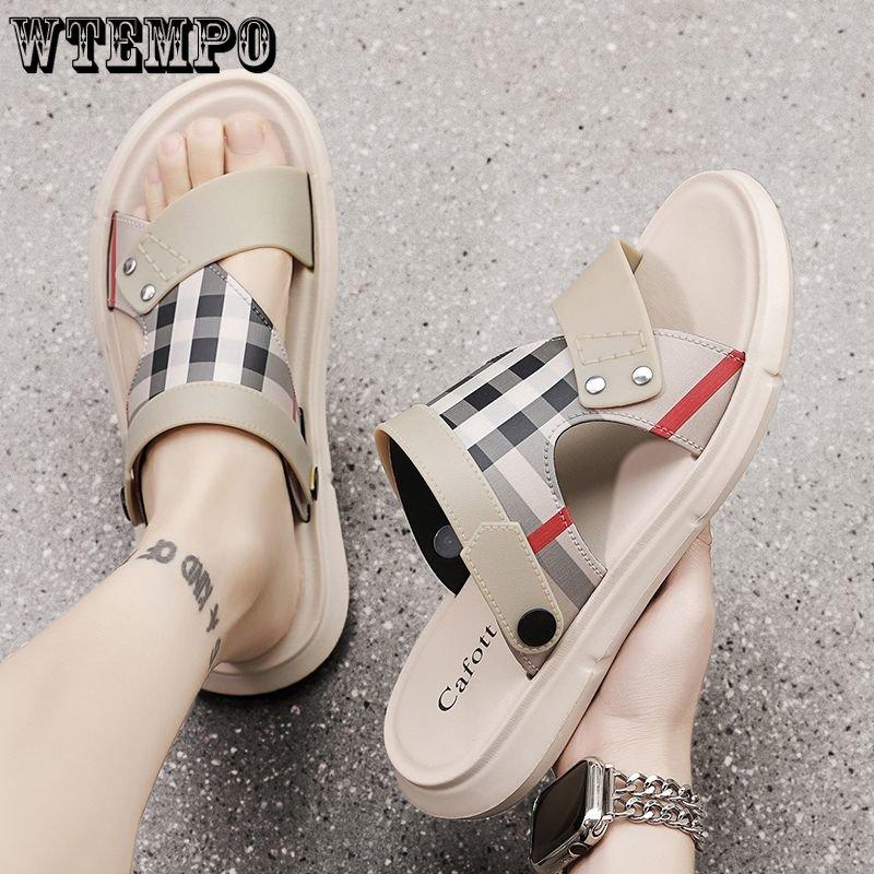 EVA Slides Summer Men's Simple Fashion Sandals Outer Wear Non-slip Anti-odor Soft Bottom Slippers Casual Outdoor Sports Beach Slippers