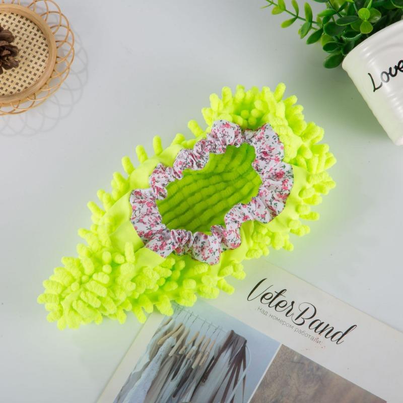 

Потовщені мереживні бахіли для взуттяБахіли для швабриТапочки для прибирання та миття підлоги 2pcs зелений