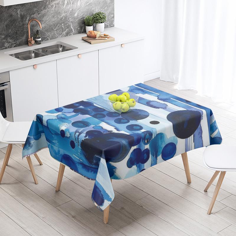 Abstract Geometric Tablecloth 1pc Resistant Party Decoration Restaurant Cafe Dining Table Tablecloths 140X200cm