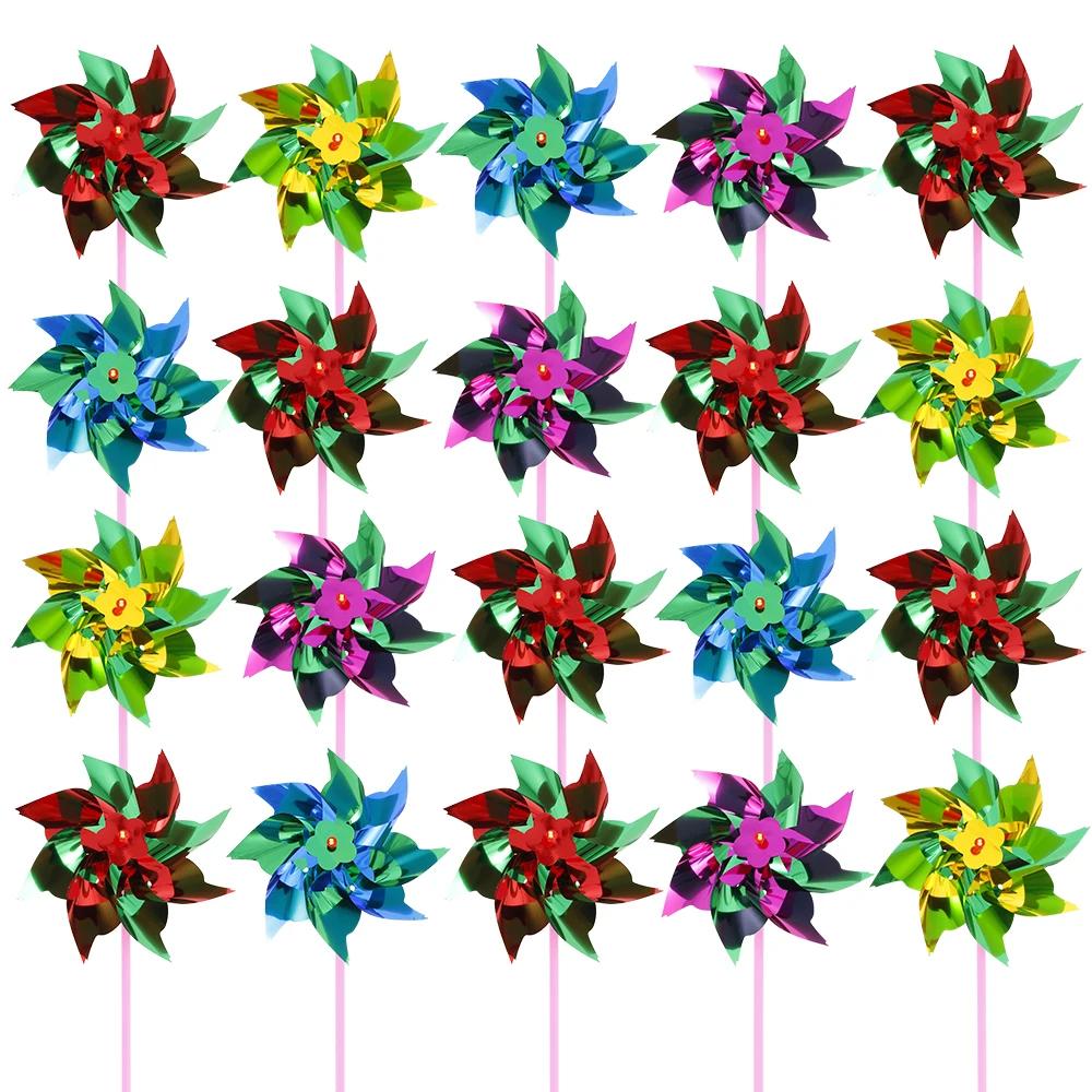 

50Pcs Plastic Colorful Pinwheel Mixed Color Party Pinwheels DIY Lawn Windmill Decorative Wind Spinners for Garden Yard Decor
