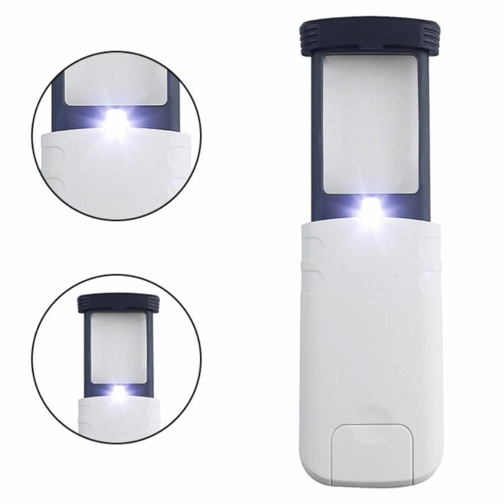 Drawable Design Pocket Magnifying Glass Rectangular Shape Lighted Magnifier  Reading Maps