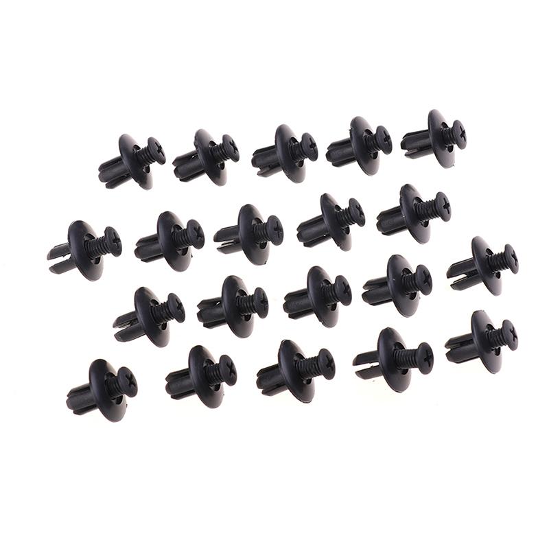 50Pcs Universal Car Bumper Fender 8Mm Hole Plastic Rivets Fastener Screw