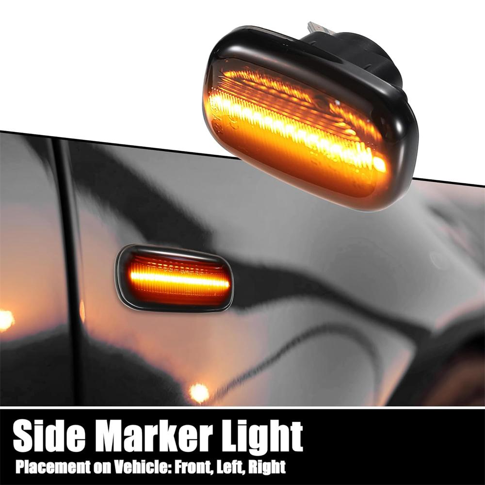 Sequential LED Side Marker Signal Lights 2x For Toyota Hilux Corolla Prius