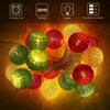 New 20 LEDs Cotton Balls Garland String Lights Christmas USB/Battery Powered Fairy Lighting Holiday Wedding Xmas Party  Decor