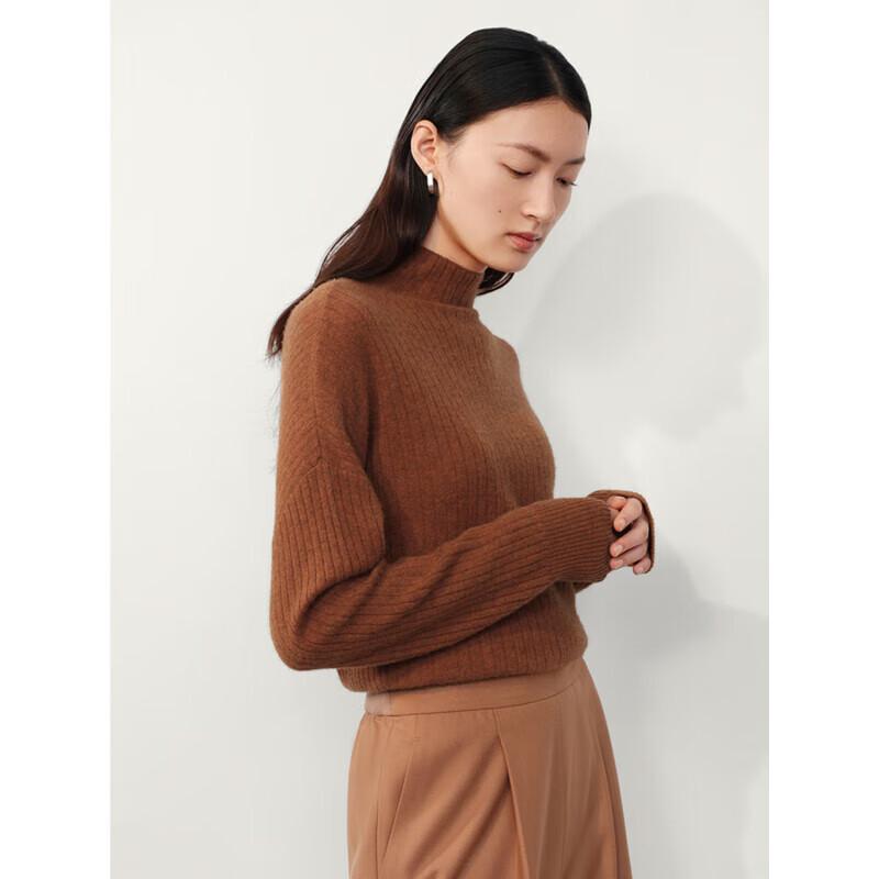 Jiuzi·Annacore Women's Yak Wool Blend Half-Turtleneck Sweater