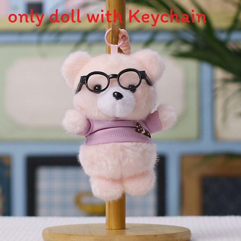 Plush Bear Keychain With Glasses For Wedding Decor And Gift For All Ages