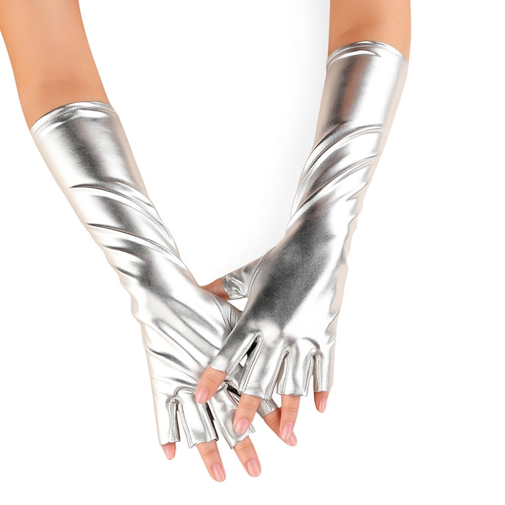 Imitation Leather PU Leather Gloves Punk Style Cosplay Gloves Hip Hop Performance