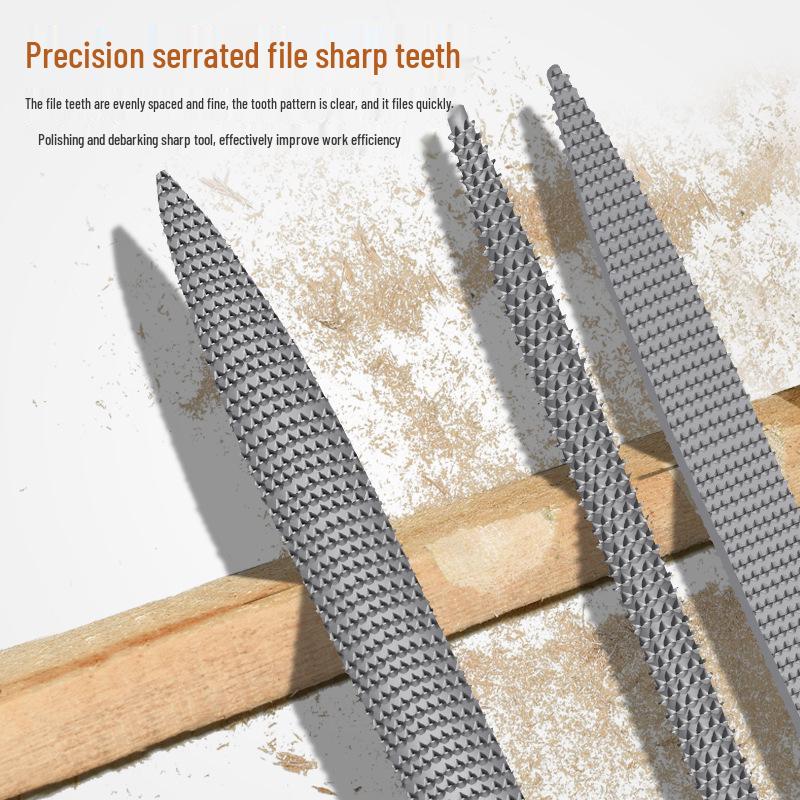 6-Piece Assorted Woodworking File Set: Handheld Wood Shaping and Polishing Tools