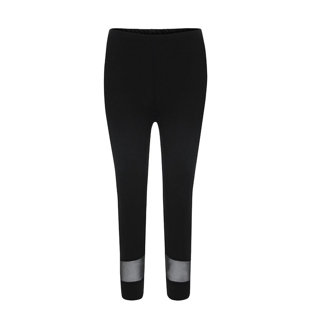 Leggings attillati da fitness con giunture traforate da donna, pantaloni da yoga corti